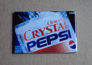Crystal Pepsi FRIDGE MAGNET soda glass sign clear pop cola 90s 