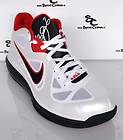   Max Lebron 9 IX Low USA mens basketball shoes Olympic white navy red