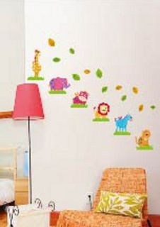 Jungle Safari Animals Wall Decor Vinyl Decal Sticker Removable Nursery 