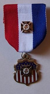 Masonic Knights Templar Uniform Parade Ceremony Cross Memorial Medal 