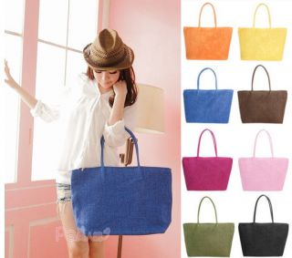   Fashion Girls Straw Summer Beach Tote Shoulder Big Bag Handbag Purse