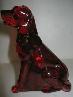   glass Labrador Retriever paperweight Lab dog purple puppy figure royal