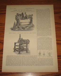 Type Casting Finish Machine 1883 Foot Powered Treadle Lathe 