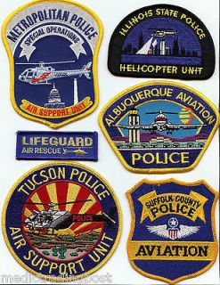   Sheriff Helicopter Aviation Law Enforcement Heli Patches Patch Lot