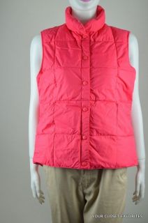 Lands End Lightweight Quilted Down VEST JACKET Women size S 6 8 Small 