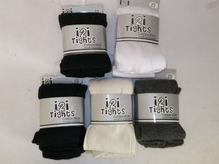 GIRLS TIGHTS AGES 9/10, 11/12 YEARS (CHOOSE COLOUR I2I PLAIN)