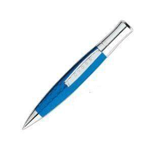 CROSS Driver Ballpoint Pen * BLUE & CHROME + 5 RefiLLs