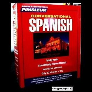 Pimsleur Conversational Spanish language 16 FULL Lessons 8 CD + FREE 