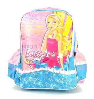 Disney barbie school girls kids backpack bag bookbag blue