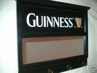Official Guinness Mirror hat coat rack bar pub sign NEW