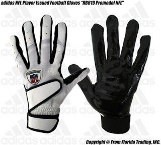 adidas NFL Player Issued Gloves RB619 Promo(2XL)Whi​te