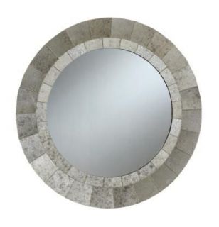 New Round Accent Mirror with Mottled Frame