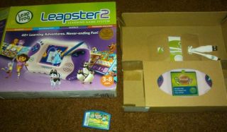 Leap Frog Leapster 2 Learning Game System Pink purple nick jr animal 