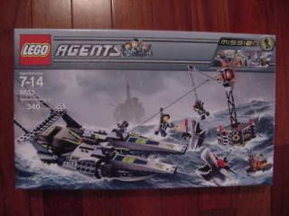 NIB 340 PIECES LEGO # 8633 AGENTS SPEEDBOAT SHARKS RESCUE MISSION 4 