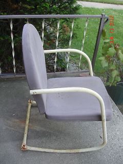 Vintage Old Metal Spring Style Outdoor Lawn Chair