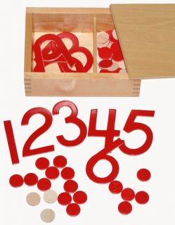 MONTESSORI Materials Equipment Cut Out NUMERALS & COUNTERS MATHS 