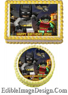   JOKER LEGO Birthday Edible Party Cake Image Cupcake Topper Favor