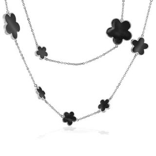 Multi Five 5 Leaf Flower Clover Silver Plated Necklace