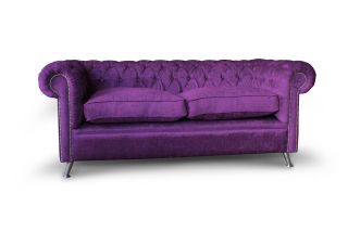 purple leather sofa in Sofas, Loveseats & Chaises
