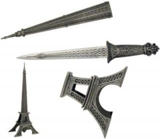 Eiffel Tower Dagger Knife Letter Opener Statue LG NEW