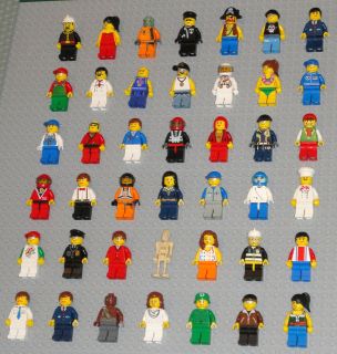Lego MINIFIGURES Lot 42 People Police Girls Pirate Space City Toys 
