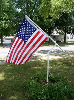 KIT Rotating RV/CAMPSITE Flag Pole for 3x 5 Flags W/American Flag 