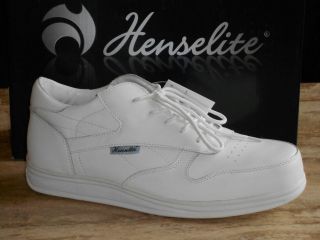 MENS HENSELITE VICTORY LEATHER LAWN BOWL SHOES   WHITE