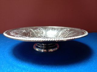 Silver plate on copper pedestal dish, Viners reproduction Old 