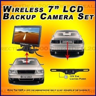 LCD Monitor 7 with Wireless 2.4G Backup Camera for car