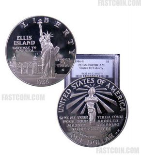 1986 S STATUE OF LIBERTY Silver Dollar PCGS PR69 DCAM