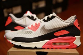 Nike Air Max 90 Hyperfuse NRG Infrared Sz. 8 11 White Red HYP Flyknit 