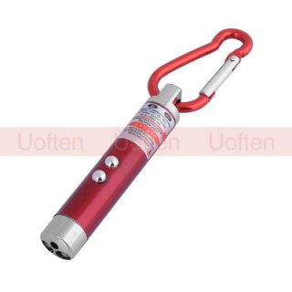Portable Mini 2 LED Laser Pen Pointer Flash Light Torch Emergency 
