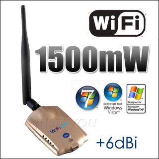 New 1500mW Wifisky RTL8187L Wireless 10G USB WiFi Adapter + 6dBi 