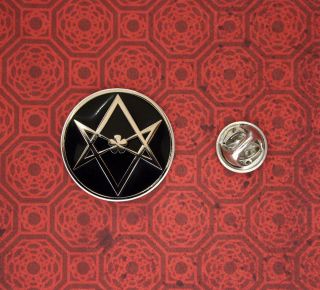   HEXAGRAM Lapel Pin, 1 inch, Black Enamel, Thelema, Aleister Crowley