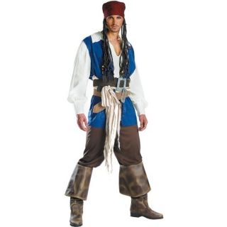 Captain Jack Sparrow Adult Costume Pirates of the Caribbean with 