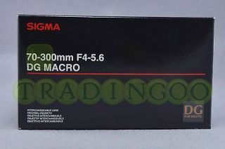 Brand New Sigma 70 300mm f/4 5.6 DG Macro /w Motor for Nikon (UPC 