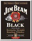JIM BEAM WHISKEY Drink Alcohol Black Label Bottle Bar Garage Room 