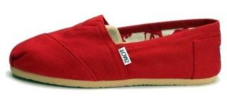TOMS Classic Canvas Slip On Red Sz 6 10 Women Sneakers New In Box 100% 