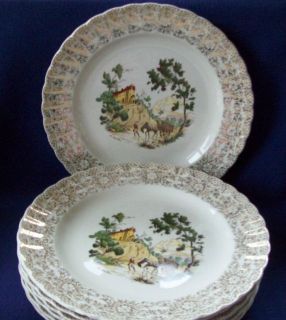 American Limoges ~Chateau France~Pattern #1KS518~ 2 Dinner Plates