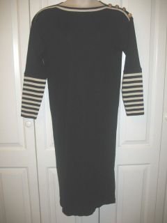Liz Claiborne black & white wool blend knit dress M (10   12) EUC