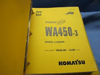 Komatsu WA450 3 Wheel Loader Parts Book