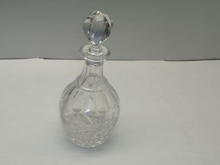   Used Gorham Etched Floral Pedal Glass Liquor Decanter with Stopper Old