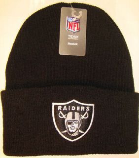 Black Oakland LA Los Angeles Raiders NFL Long Beanie Ski Cap Hat Caps 