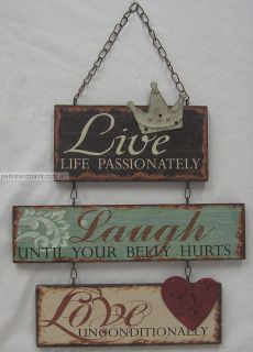 live laugh love wooden signs