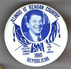 1980 pin Ronald REAGAN pinback ILLINOIS Republican Campaign button