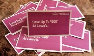 NEW ♥ ( 10 ) ♥ Authentic Lowes 10% Off coupons ♥ NO 