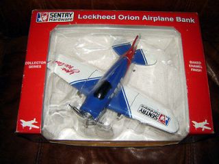 Sentry Hardware 1932 LOCKHEED ORION Airplane Bank Made of Die Cast 
