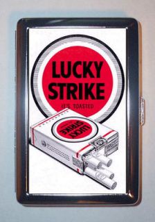 LUCKY STRIKE CIGARETTES ITS TOASTED Cigarette Case, ID Wallet USA 