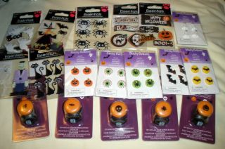 NEW Halloween Scrapbooking Embellishments Mini Punches Buttons 