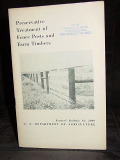 1956 Preservative Treatment Of Fence Posts and Farm Timbers, Fences 